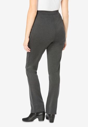 Woman Within Plus Size Tall Stretch Ponte Knit Pull-On Bootcut Pants in Saudi Arabia