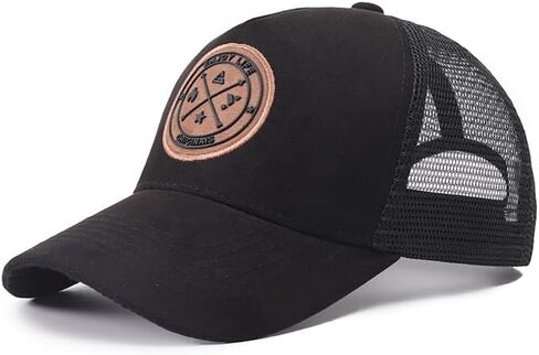 Baseball Cap Breathable Fitted Dad Hats Black Mesh Snapback Hat for Men Women Outdoor Activities All Seasons in Saudi Arabia