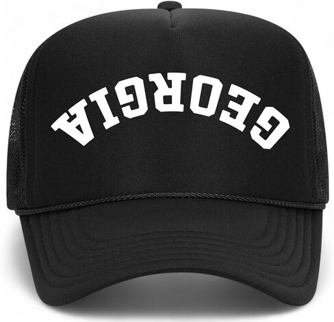 Georgia Upside Down Reversed Vintage Trucker Hat | GA | Premium Adjustable Snapback Baseball Hat for Men & Women in Saudi Arabia