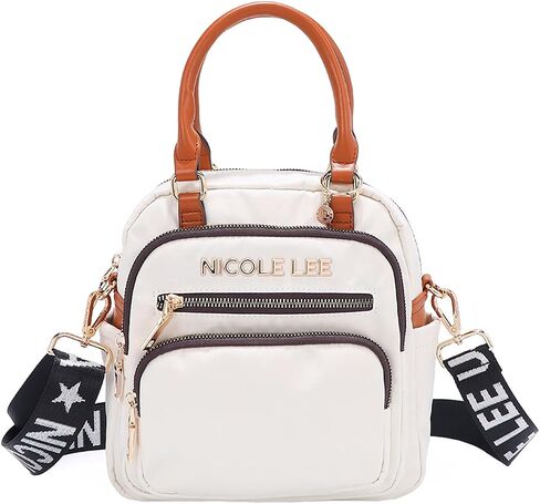 Nicole Lee Multi-Wear Satchel Bag, Convertible Bag, Polyester with Vegan Leather in Saudi Arabia