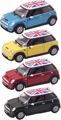 KiNSMART Mini Cooper S 5inch 1:28 Scale Die Cast Metal Model Toy Cars Red in Kuwait