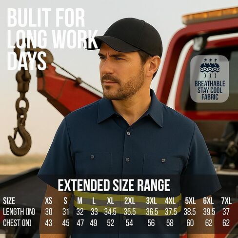 Yellow Silver Enhanced Visibility Work Shirt Men 52% Cotton 48% Poly Blend,Right Left Open Pocket, Pen Stall in Kuwait
