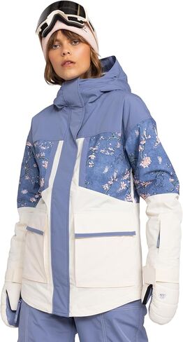 سترة Roxy للسيدات Chloe Kim Parka Snow - مقاومة للماء 15 كيلو، معزولة، خالية من Pfas in Saudi Arabia