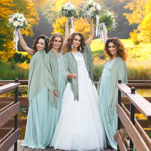 24 حزمة من شالات الباشمينا للزفاف، وشاح مقاس 79 × 27 للضيوف، هدية لحفلات الزفاف في الهواء الطلق in Kuwait