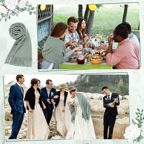 24 حزمة من شالات الباشمينا للزفاف، وشاح مقاس 79 × 27 للضيوف، هدية لحفلات الزفاف في الهواء الطلق in Kuwait