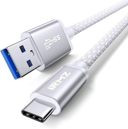 كابل بيانات USB C قصير باللون الأبيض، كابل CarPlay USB 3 إلى USB C بطول 1 قدم، نقل عالي السرعة بسرعة 10 جيجابت في الثانية، سلك شاحن سيارة USBC قصير لهاتف iPhone 16/16 Plus/16 Pro/16 Pro Max، 15 Pro Max، شاحن سيارة in Saudi Arabia