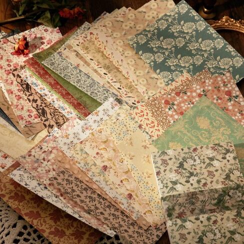 100 papers of Vintage Scrapbook Supplies for Creative Journaling, Junk Journaling, Bullet Journaling, Junk Journal Supplies. Scrapbook Paper. in Kuwait