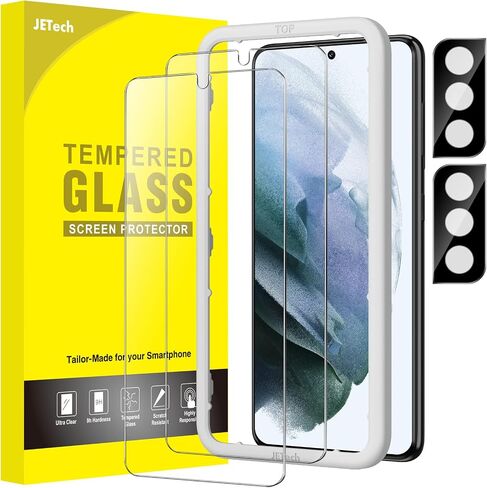 JETech Screen Protector for Samsung Galaxy S24 FE with Camera Lens Protector, Tempered Glass Film, Fingerprint ID Compatible, HD Clear, 2-Pack Each in Saudi Arabia