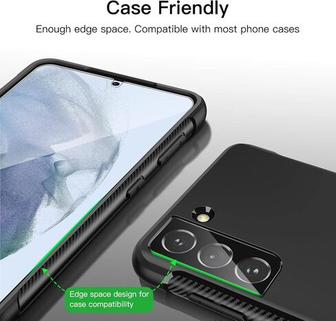 JETech Screen Protector for Samsung Galaxy S24 FE with Camera Lens Protector, Tempered Glass Film, Fingerprint ID Compatible, HD Clear, 2-Pack Each in Saudi Arabia