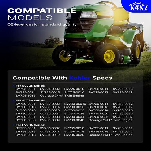 32-853-08 Carburetor with Fuel Pump kit for Kohler 22 23 24 25 26 27 HP SV735 SV720 SV725 SV710 SV715 SV730 SV740 SV810 SV820 SV830 SV840 Engine Replace # 32 853 06-S, 32 853 04-S in Saudi Arabia