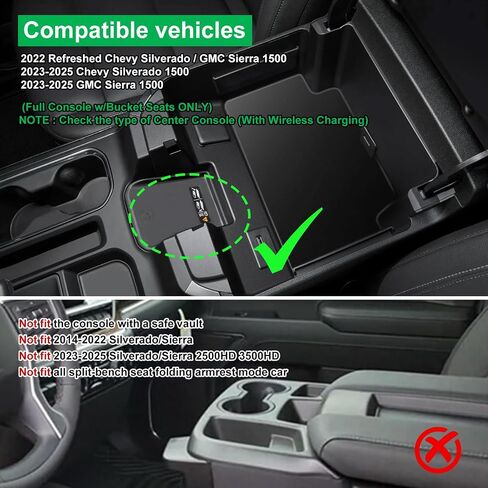 منظم وحدة التحكم المركزية لـ 23-25 ​​Chevy Silverado & GMC Sierra 1500، محدث 22-25 Silverado/Sierra 1500 Models، 24-25 Silverado/Sierra 2500HD 3500HD (وحدة تحكم كاملة مع مقاعد دلو فقط) in Kuwait