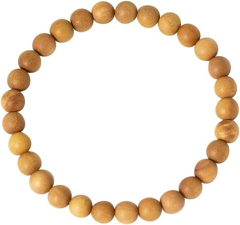سوار خشب الصندل للنساء والرجال سوار الصلاة البوذية حبلا شاندان مصنوع يدويًا قابل للتمدد من خشب الصندل المرن مطرز الأساور لليوجا والتأمل in Saudi Arabia