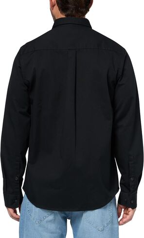 HUGO Men's Cotton Twill Woven Logo Button Down Shirt in Saudi Arabia