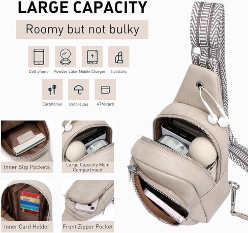 Mini Belt Bag for Women Fashion Crossbody Fanny Packs for Women Vegan Leather Waist Bags with Adjustable Strap (Brown) in Saudi Arabia