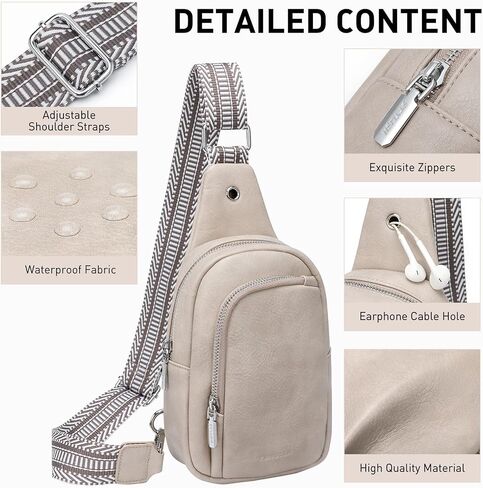 Mini Belt Bag for Women Fashion Crossbody Fanny Packs for Women Vegan Leather Waist Bags with Adjustable Strap (Brown) in Saudi Arabia