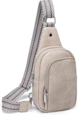 Mini Belt Bag for Women Fashion Crossbody Fanny Packs for Women Vegan Leather Waist Bags with Adjustable Strap (Brown) in Saudi Arabia
