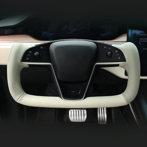MEWANT Steering Wheel Cover for Tesla Yoke Style Steering Wheel for Model X York Steering Wrap for Model S York Steering Wrap in Saudi Arabia
