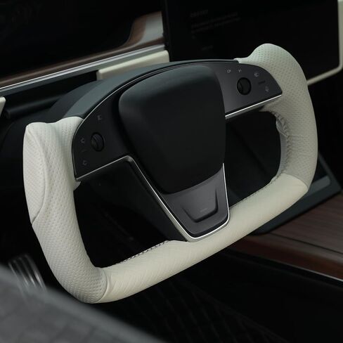 MEWANT Steering Wheel Cover for Tesla Yoke Style Steering Wheel for Model X York Steering Wrap for Model S York Steering Wrap in Saudi Arabia