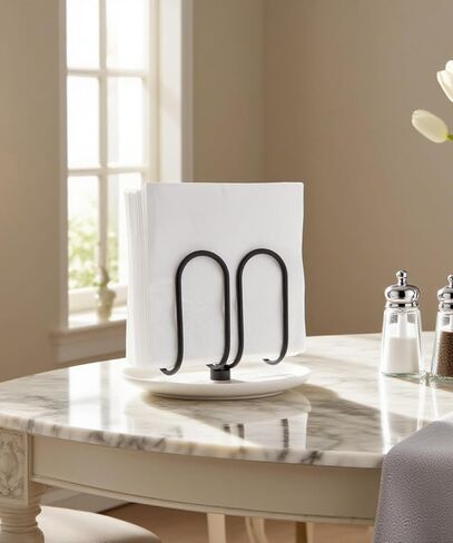 حامل مناديل فروميوم للطاولة، قاعدة سيراميك، تنظيف سهل، وزن 1 رطل، حاملات مناديل ذهبية للمناديل الورقية، سيرفيليتيروس بارا ميساس in Kuwait