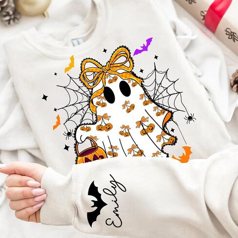 Personalized Spooky Mama Sweatshirt, Halloween Mamas Sweatshirts, Fall Pumpkin Halloween Mama Sweatshirt for Women in Saudi Arabia