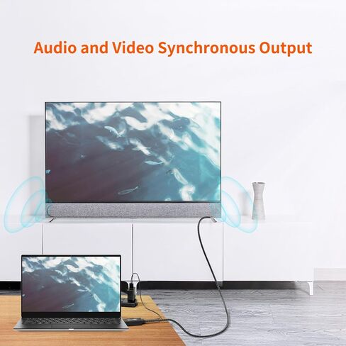 BolAAzuL HDMI to DisplayPort Cable 4K@60Hz Black, Unidirectional HDMI Source to Display Port Monitor Cable USB Powered, HDMI Male Input to DP Male Output Converter Adapter Cord for PS5, PS4 Pro in Kuwait