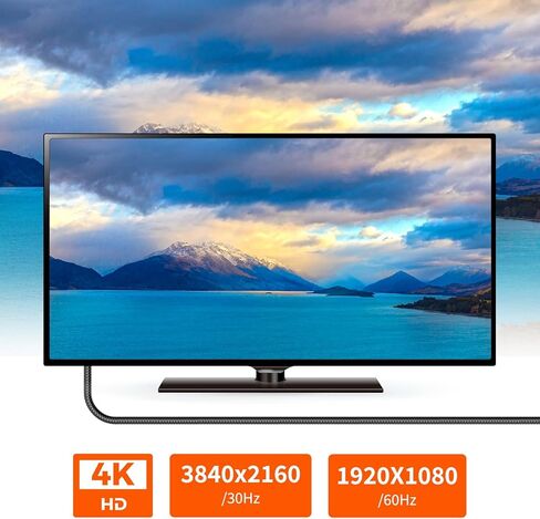 BolAAzuL HDMI to DisplayPort Cable 4K@60Hz Black, Unidirectional HDMI Source to Display Port Monitor Cable USB Powered, HDMI Male Input to DP Male Output Converter Adapter Cord for PS5, PS4 Pro in Kuwait