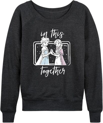 Disney Frozen - Winter - Anna & Elsa In This Together - Women's Lightweight French Terry Pullover in Saudi Arabia
