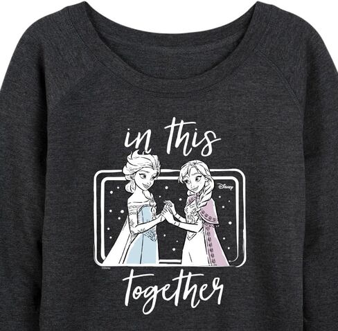Disney Frozen - Winter - Anna & Elsa In This Together - Women's Lightweight French Terry Pullover in Saudi Arabia