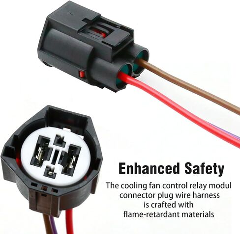 Anxingo 902-209 Cooling Fan Control Module Connector Plug Wire Harness, Replacement for Lincoln MKX, Replacement for Ford Edge Focus Mondeo S-Max Transit Galaxy, Replaces 6W1Z8B658AC in Saudi Arabia