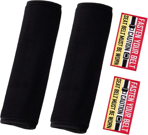 2 Pack Soft Seat Belt Cover Pad with Embroidered Fabric Sticker (Flag-USA) - Comfortable Seatbelt Covers for All Cars and All Ages - Seat Belt Extender Shoulder Pad - Seatbelt Cushion for Backpack in Saudi Arabia