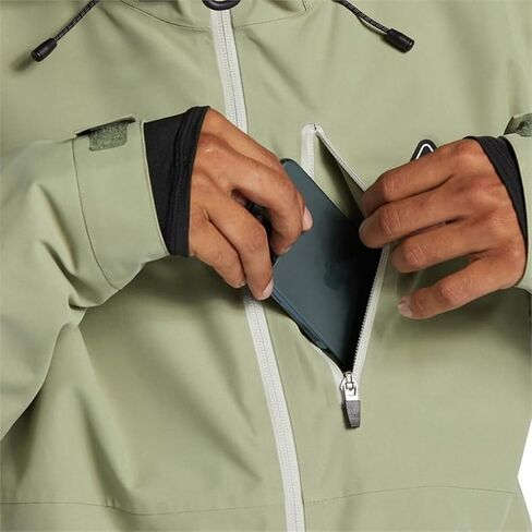 DC Shoes Men's Basis 30k Snowboard Shell Jacket - Oil Green | XX-Large in Saudi Arabia