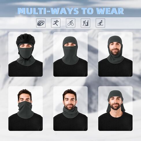 Winter Fleece Balaclava Ski Mask Windproof Thermal Full Face Cover for Men & Women Cold Weather Mask for Sports Outdoor in Saudi Arabia