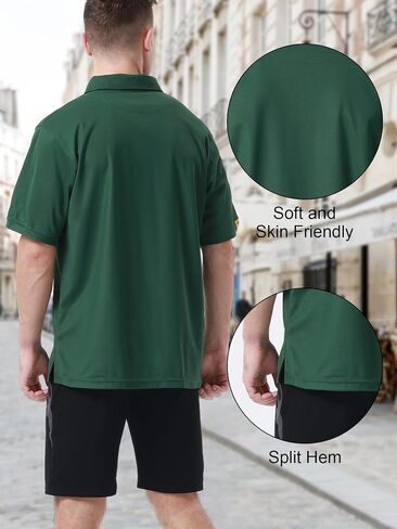 Mens Polo Shirt Short Sleeve Sports Casual Shirt for Men Outdoor Sports in Saudi Arabia