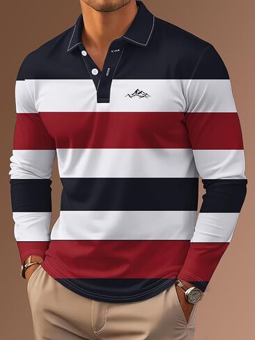 Golf Shirts for Men Big and Tall Collared Shirt Long Sleeve Mens Polo Dry Fit, S-2XL in Saudi Arabia