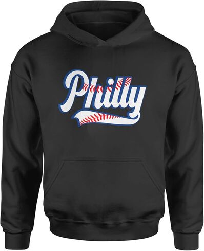 Philly Baseball Stitching Youth-Sized Hoodie, Soft Fleece, Graphic Design in Saudi Arabia