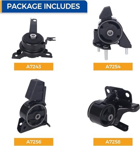PAROD 4PCS Engine Mount Fit for Chevy Prizm/Toyota Corolla 1998-2002 Replace#A7256 A7243 A7254 A7258 in Saudi Arabia