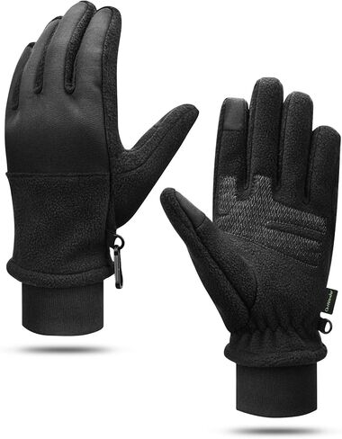 Winter Warm Gloves for Women - Daily Life Snow Windproof Soft Fleece Lining - Touchscreen Thermal Gloves for Men in Saudi Arabia