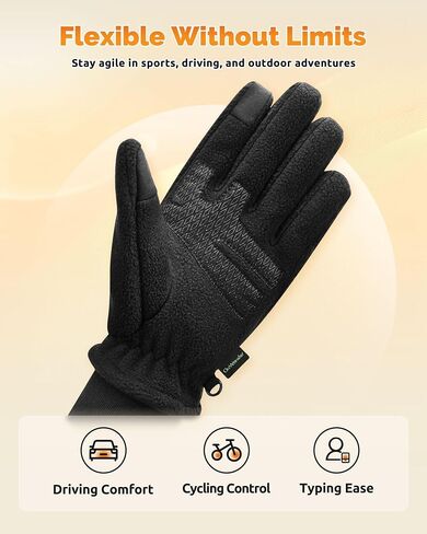 Winter Warm Gloves for Women - Daily Life Snow Windproof Soft Fleece Lining - Touchscreen Thermal Gloves for Men in Saudi Arabia