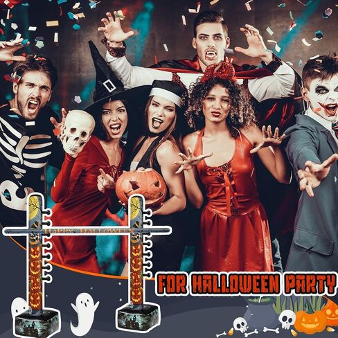 2 Pack Inflatable Limbo Party Activities for Adults 59 Inch Easy Setup Limbo Stick for Indoor Outdoor Summer Hawaiian Tropical Luau Birthday Pool Picnic Family Activities(Beach) in Kuwait