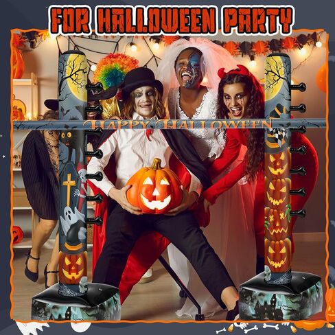 2 Pack Inflatable Limbo Party Activities for Adults 59 Inch Easy Setup Limbo Stick for Indoor Outdoor Summer Hawaiian Tropical Luau Birthday Pool Picnic Family Activities(Beach) in Kuwait