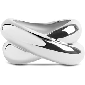 Women's 14K Gold Plated Sterling Silver Intertwined Ring, Elegant Statement Jewelry in Saudi Arabia
