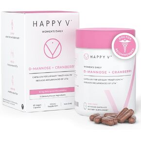 Happy v Dr. مركب D-Mannose مع حبوب التوت البري للنساء التوت البري لعلاج التهابات المسالك البولية ومسحوق D Mannose للوقاية من عدوى المسالك البولية، وصحة وتناغم المثانة والمسالك البولية in Saudi Arabia