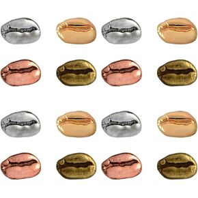 16Pcs Coffee Pins - Realistic Coffee Bean Brooch, Metal Bean Lapel Pins, Cute Cafes Work Brooches Decoration for Hat, Handbag, Clothing in Kuwait