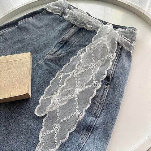 Womens Lace Knotted Waist Belt Scarf,Purse Scarf Bag Scarfs Handle Handbag Accessory in Saudi Arabia