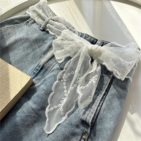Womens Lace Knotted Waist Belt Scarf,Purse Scarf Bag Scarfs Handle Handbag Accessory in Saudi Arabia