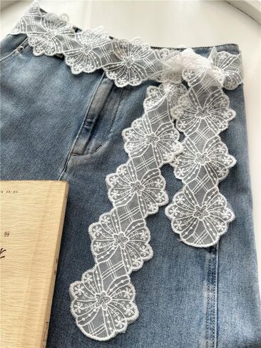 Womens Lace Knotted Waist Belt Scarf,Purse Scarf Bag Scarfs Handle Handbag Accessory in Saudi Arabia