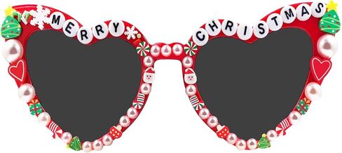 Christmas Glasses,Christmas Sunglasses Party Props Accessories Favors Decorations Xmas Eyeglasses Party Supplies in Saudi Arabia
