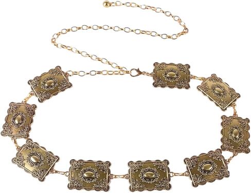 WDIRARA Women's Gothic Punk Waist Belts Metal Western Country Concert Leather Belt in Kuwait