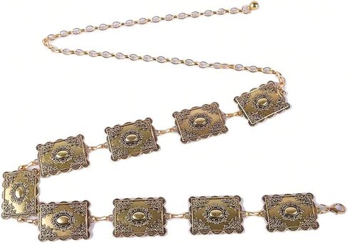 WDIRARA Women's Gothic Punk Waist Belts Metal Western Country Concert Leather Belt in Kuwait