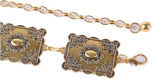 WDIRARA Women's Gothic Punk Waist Belts Metal Western Country Concert Leather Belt in Kuwait